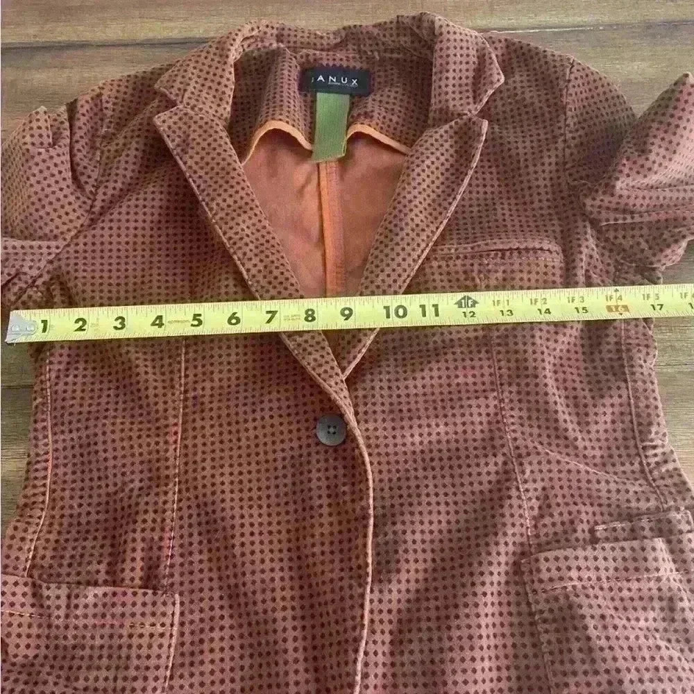 IANUX #Thinkcolored Italian Partly Handmade Polkadot Blazer Women's Size 44 US 8 - Picture 15 of 16